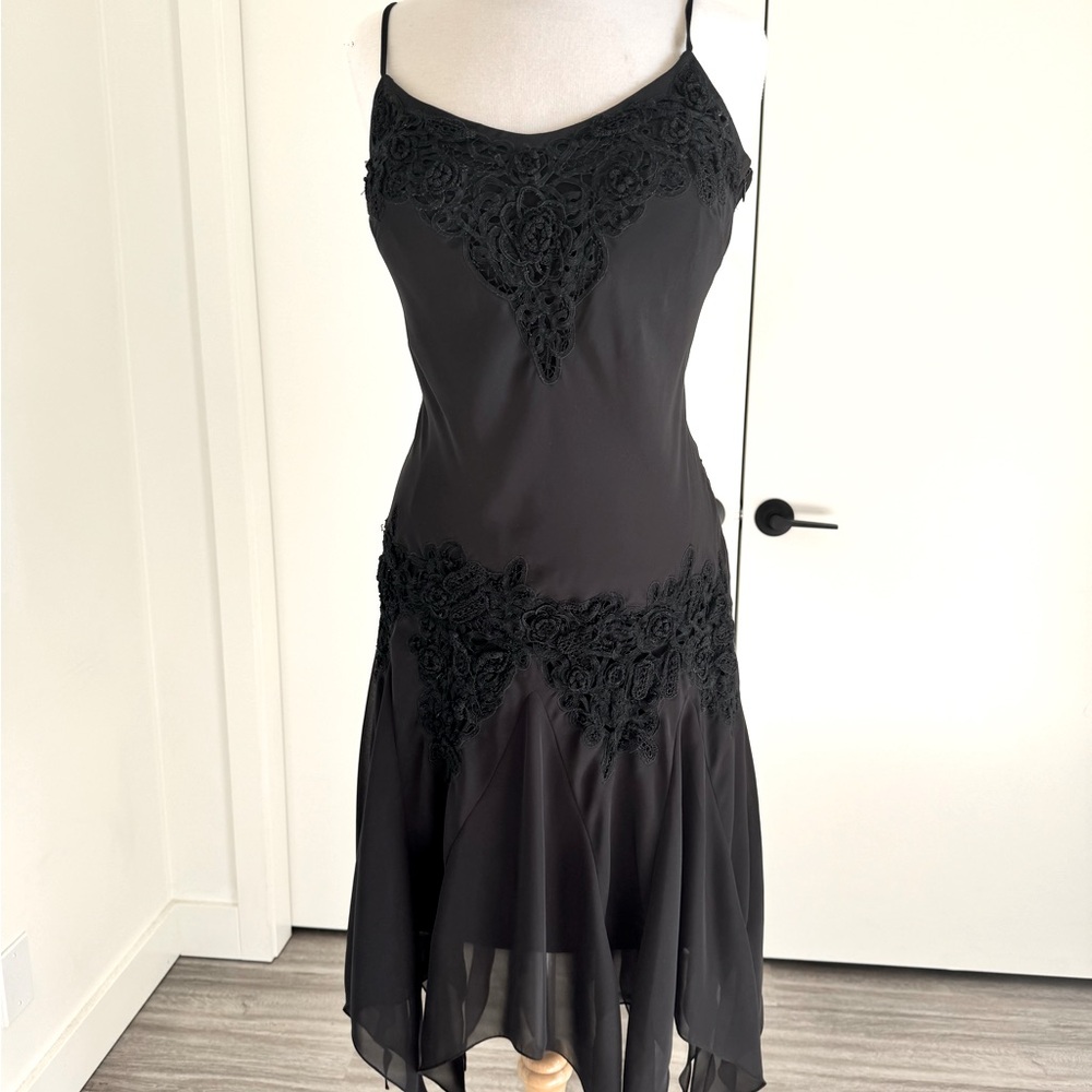 vintage 90s asymmetrical midi dress